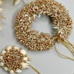 Handmade Pollen Bridal Veni with Jasmine Pollen Comb
