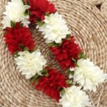 Reusable 16 Inches Pichi Poo Flower String - White With Red